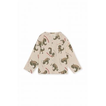 Konges Sløjd camasa de pijama copii culoarea bej, neted Konges Sløjd camasa de pijama copii culoarea bej, neted