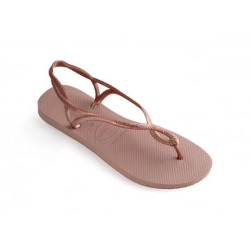 Sandale Havaianas slim din cauciuc natural, roz