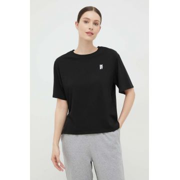 Dkny tricou de pijama culoarea negru