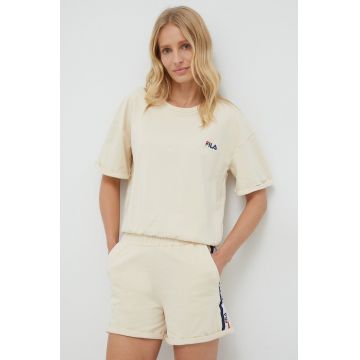 Fila pijama femei, culoarea bej