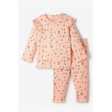Pijama cu imprimeu floral