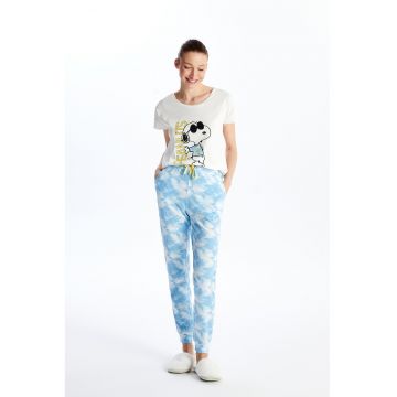Pijama cu pantaloni cu imprimeu Peanuts