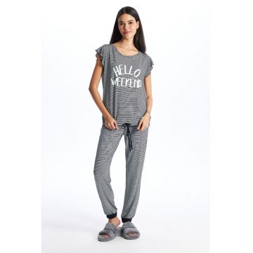 Pijama cu text
