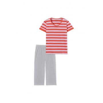 Pijama de bumbac cu dungi