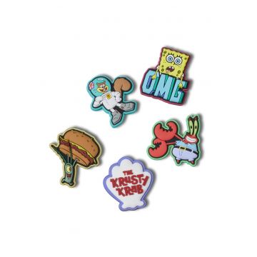 Set de talismane Spongebob Jibbitz - 5 piese - Multicolor