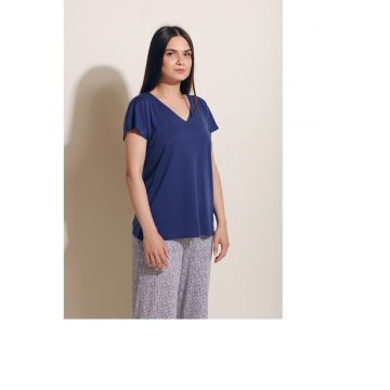 Tricou de pijama din bumbac si eucalipt Breeze