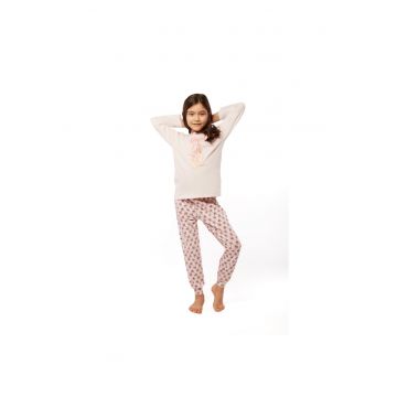 Pijama fetite din bumbac Bow PCV02