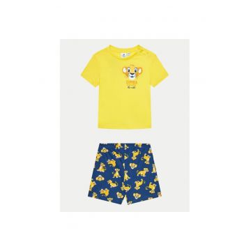 Pijama copii - 77289 - Bleumarin/Galben - Bumbac Pijama copii - 77289 - Bleumarin/Galben - Bumbac