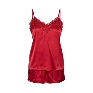Pijama dama -  302965670 - Poliester - Rosu