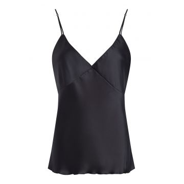 Top de satin cu decolteu in V