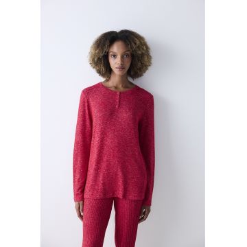 Bluza de pijama cu decolteu rotund