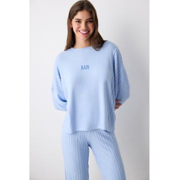 Bluza de pijama cu maneci cazute