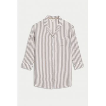 Bluza de pijama din bumbac cu model cu dungi
