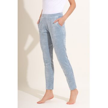 Pantaloni de pijama din amestec de modal catifelat