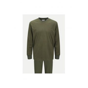Pijama barbati -  Solid 12268536 - Verde - Poliester