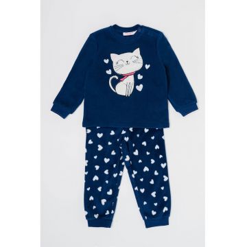 Pijama cu pantaloni lungi si model grafic