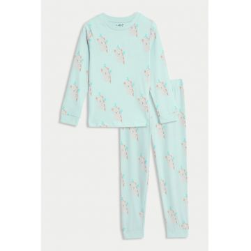 Pijama de bumbac cu imprimeu