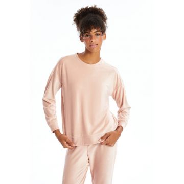 Pijama de catifea cu pantaloni lungi