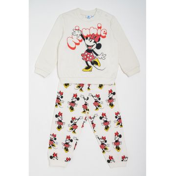 Pijama din bumbac cu imprimeu Minnie Mouse