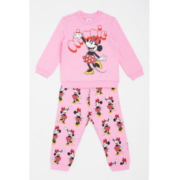 Pijama din bumbac cu imprimeu Minnie Mouse