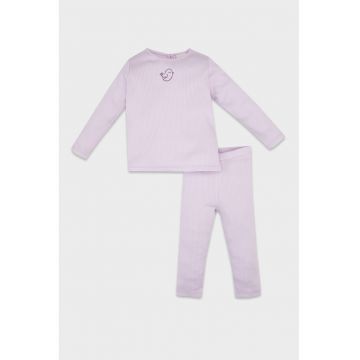 Pijama regular fit din amestec de bumbac