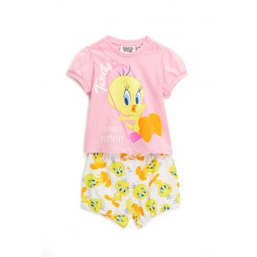 Pijama scurta cu imprimeu cu Tweety