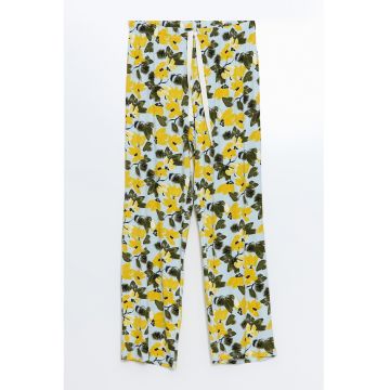 Pantaloni de pijama cu imprimeu floral