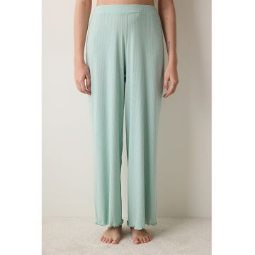 Pantaloni de pijama cu terminatie valurita