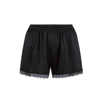 Pantaloni scurti de pijama cu insertii de dantela
