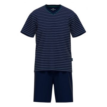 Pijama cu decolteu in V si maneci scurte