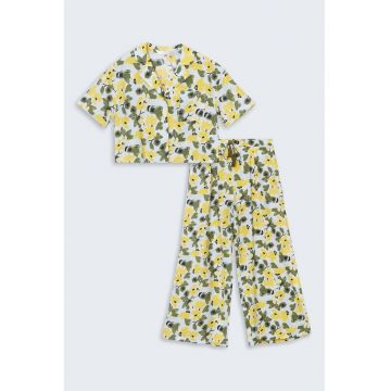 Pijama cu imprimeu floral