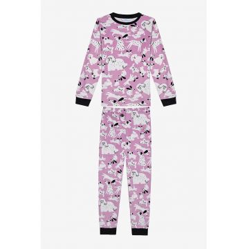 Pijama cu imprimeu grafic