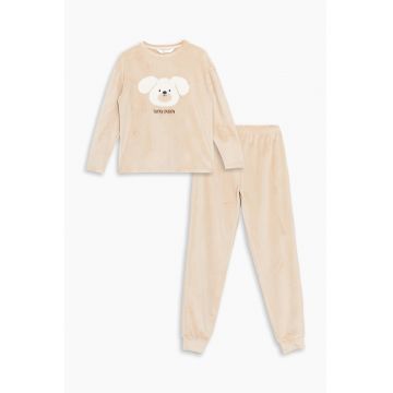Pijama cu pantaloni lungi si maneci cazute