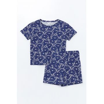 Pijama de bumbac cu imprimeu