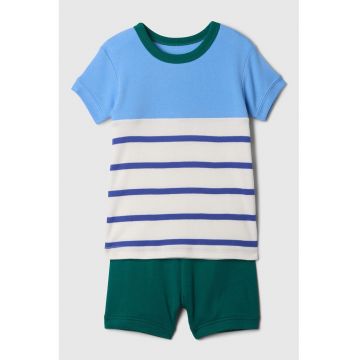 Pijama de bumbac organic cu model cu dungi