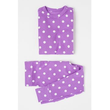 Pijama de bumbac organic cu model