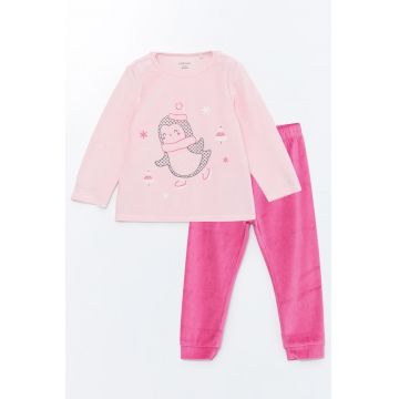Pijama din amestec de bumbac cu imprimeu grafic