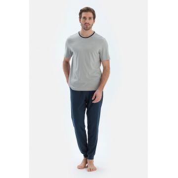 Pijama din amestec de modal cu pantaloni lungi