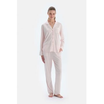 Pijama din amestec de modal cu pantaloni lungi