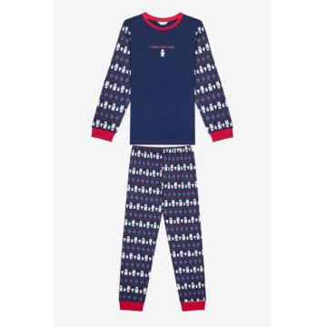 Pijama din bumbac cu ursuleti
