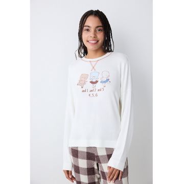 Bluza de pijama cu imprimeu cu ursuleti