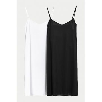 Set de furouri cu bretele ajustabile - 2 piese - Negru/Alb optic