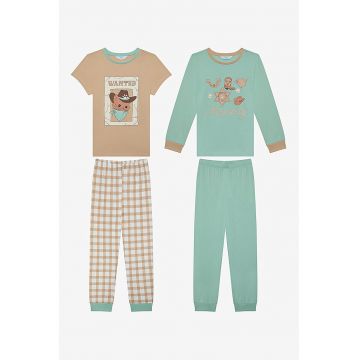 Set de pijamale de bumbac - 2 perechi