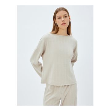 Bluza de pijama cu maneci cazute