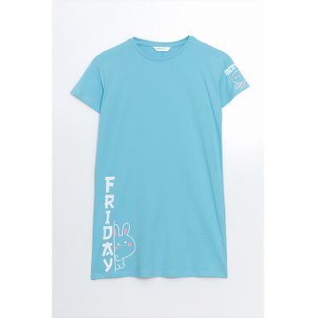 Camasa de noapte-tricou cu imprimeu