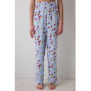 Pantaloni de pijama cu imprimeu capsuni