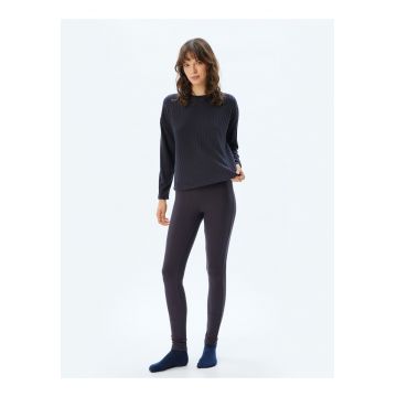 Pantaloni de pijama cu talie inalta