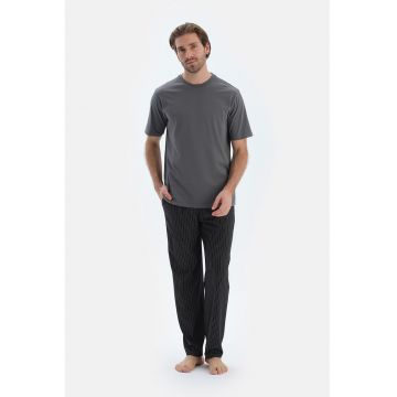 Pantaloni de pijama din amestec de modal cu model in dungi