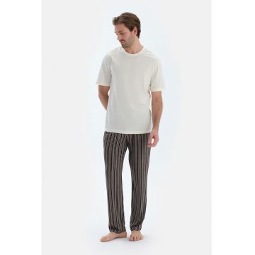 Pantaloni de pijama din amestec de modal cu snur de ajustare