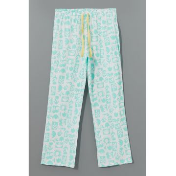 Pantaloni de pijama din bumbac cu imprimeu